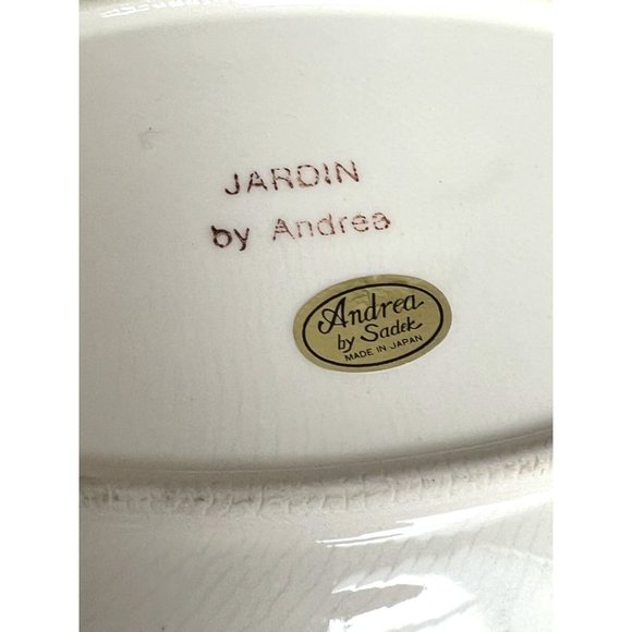 Vtg Jardin by ANDREA BY SADEK Oval Ceramic Leaf Dishes Japan 1980s READ - Picture 16 of 16